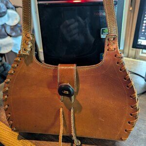Brown Leather Shoulder Bag